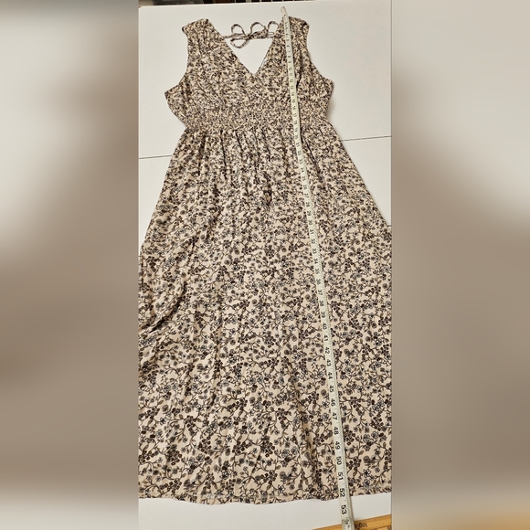 Old Navy Floral Maxi Dress Womens XL NWT Cottagecore Peasant Prairiecore Fall - Picture 3 of 11